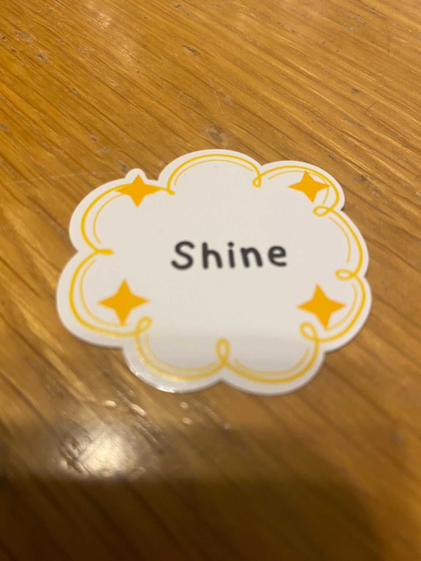 Shine die cut sticker