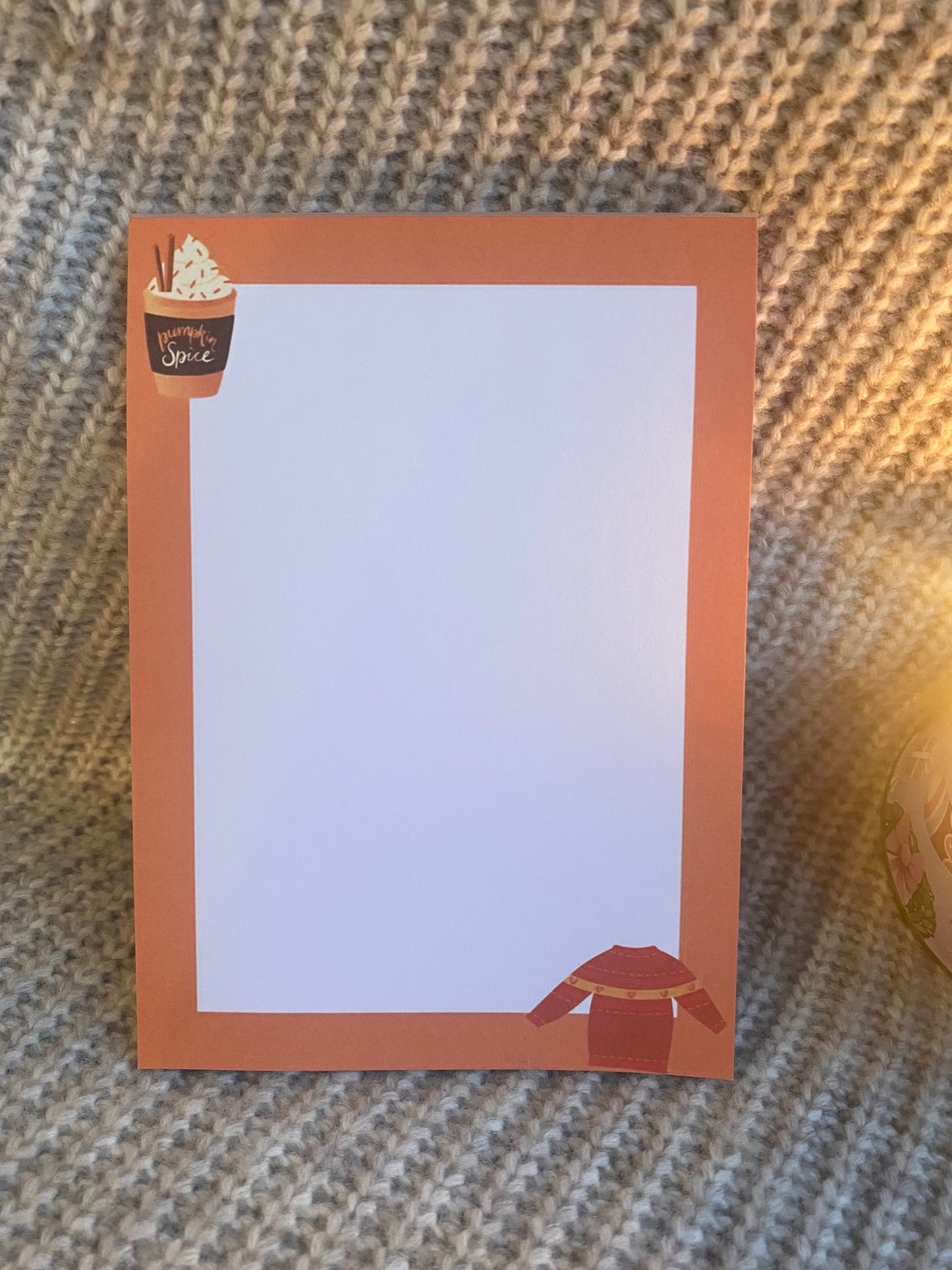 Cozy autumn notepad