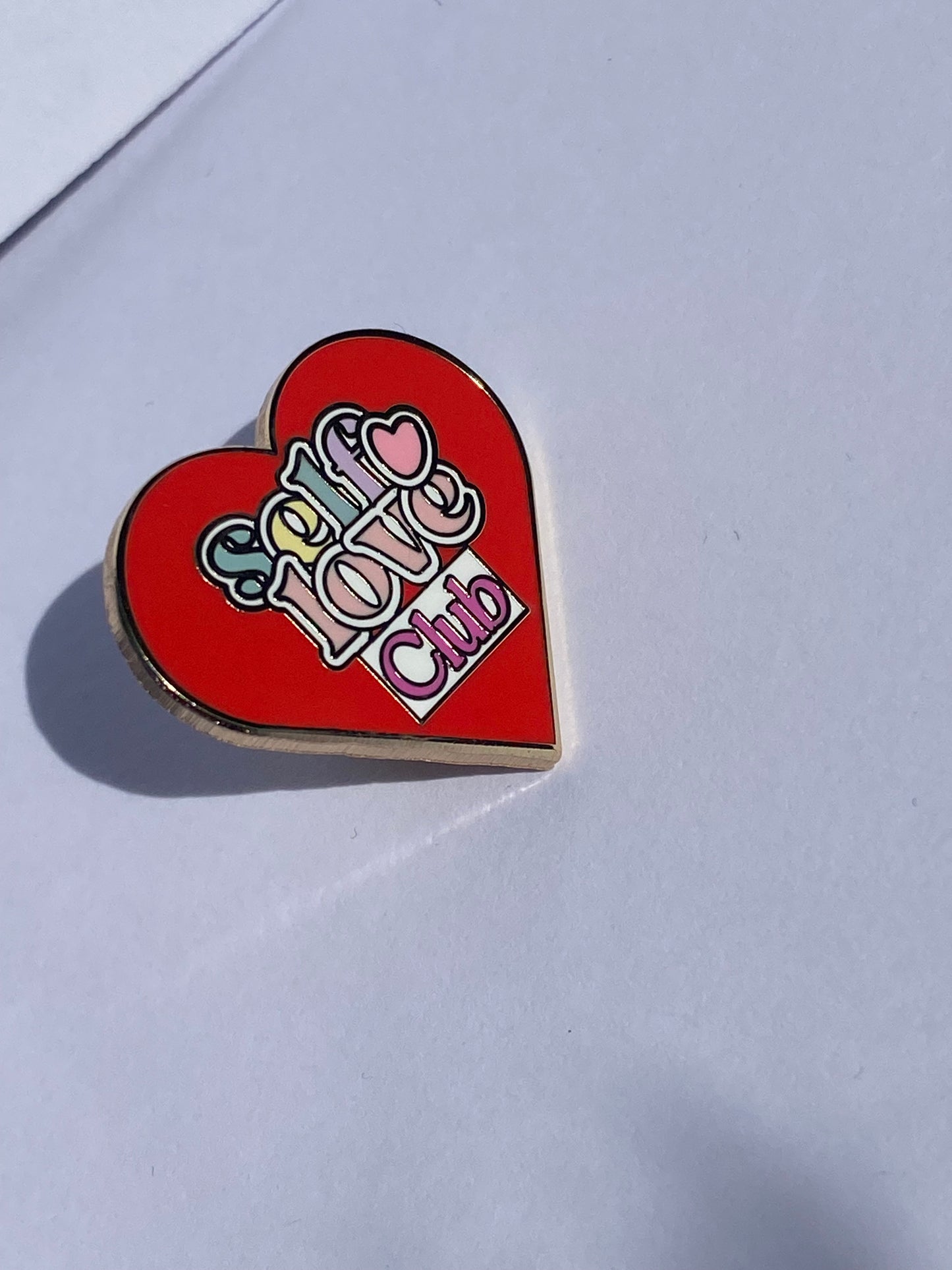 Self love club enamel pin