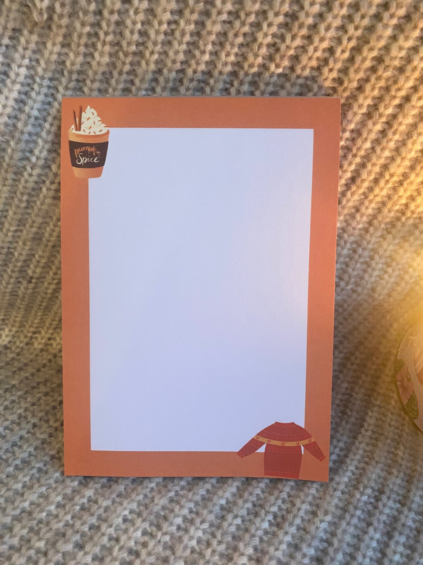Cozy autumn notepad