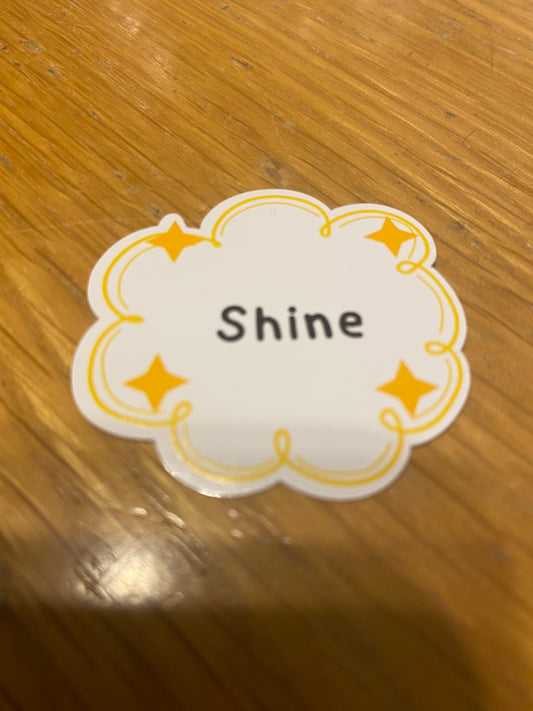 Shine die cut sticker