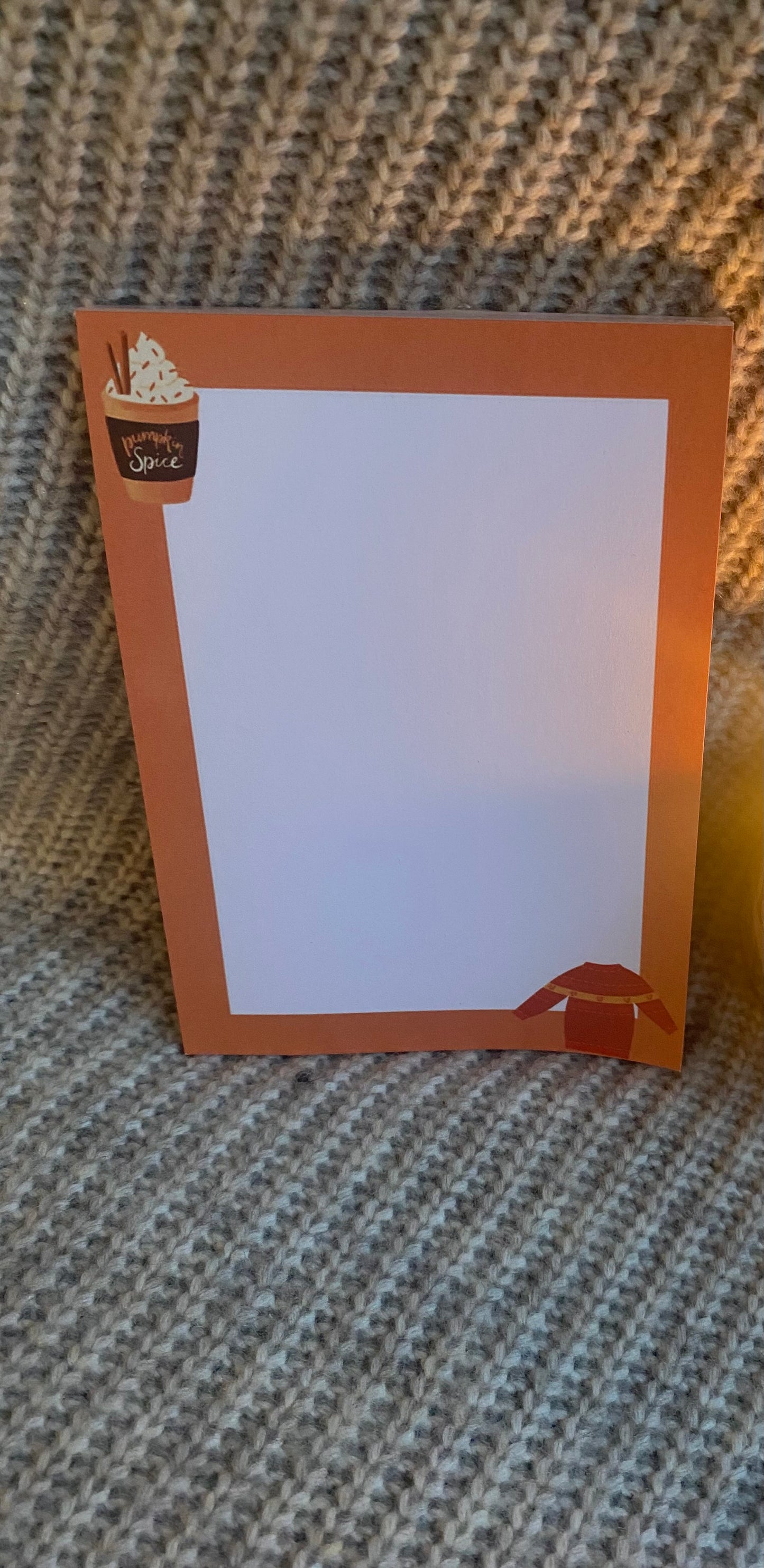 Cozy autumn notepad