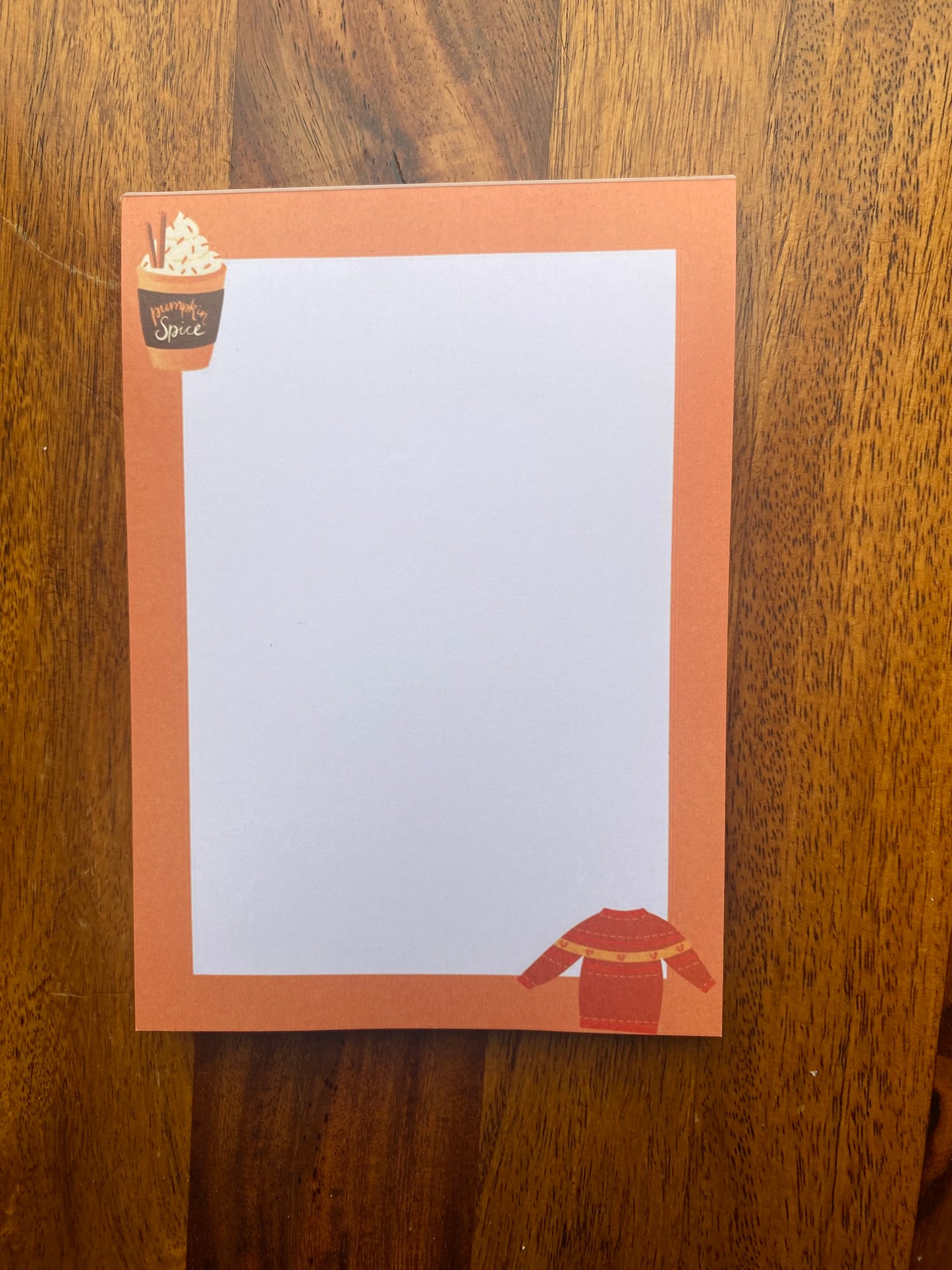 Cozy autumn notepad