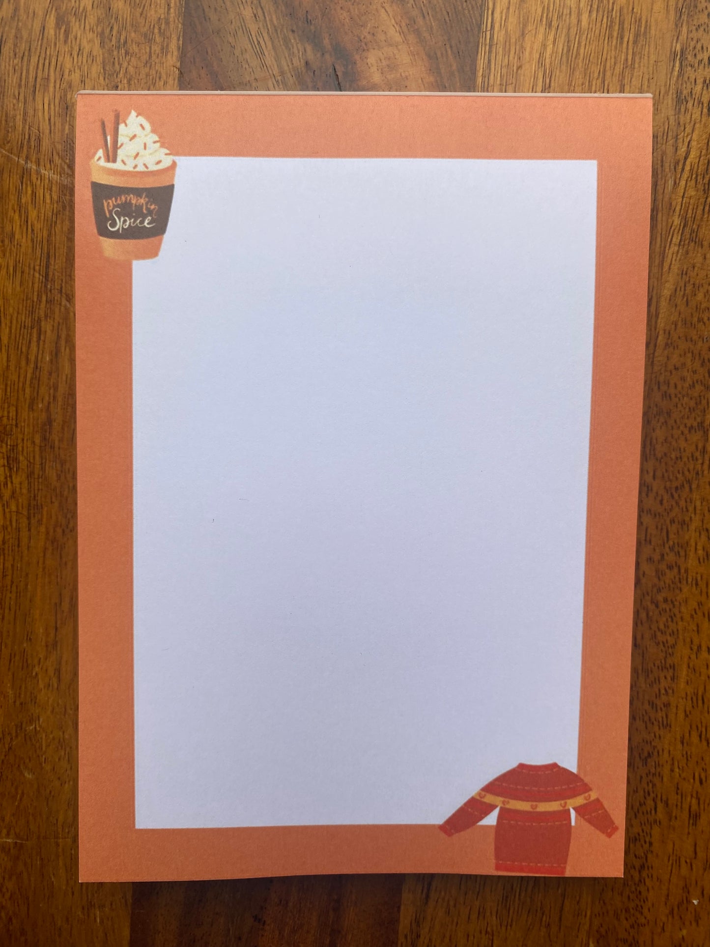 Cozy autumn notepad