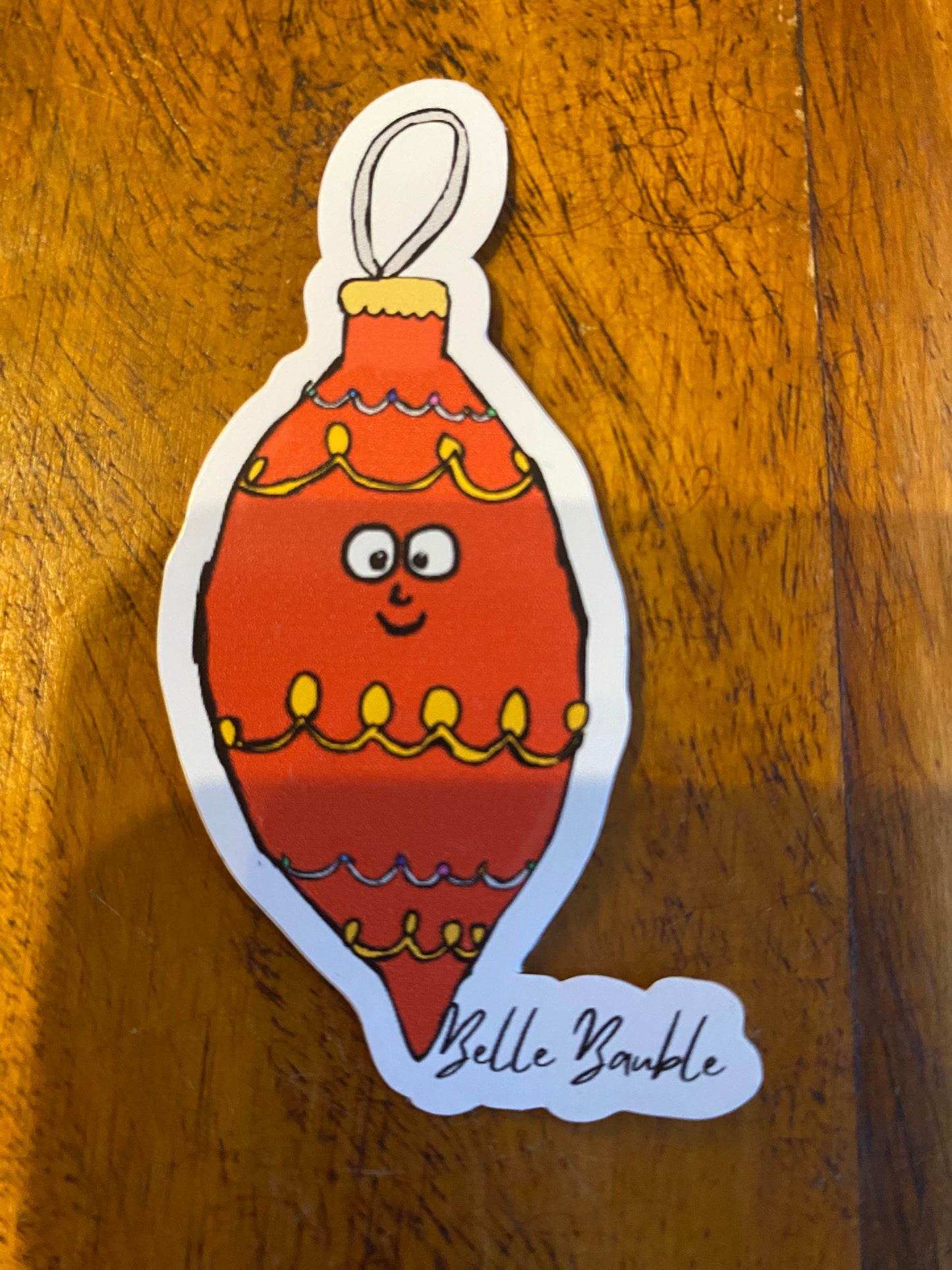 Cute Custom Character Christmas Illustrated Die Cut Stickers ~ Cute character Sticker ~ Vinyl Stickers ~ Christmas Sticker